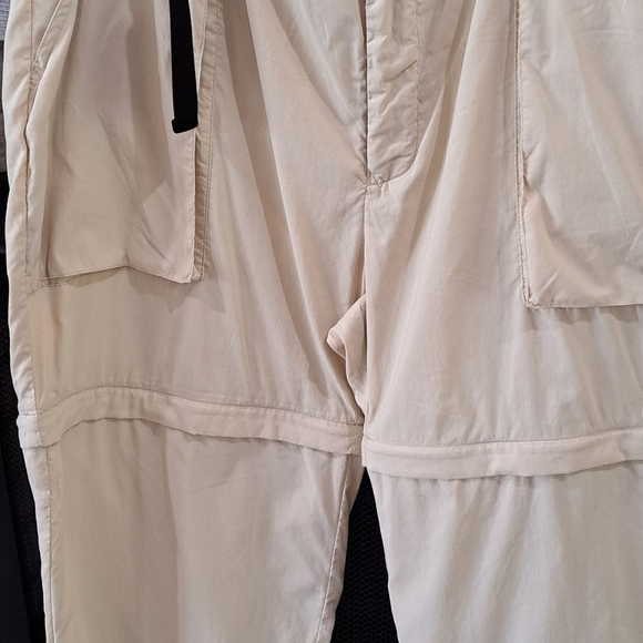 L.L. BEAN Men's Large Convertible Pants Zip Off Nylon Belted Tan 34" Waist Hike - Picture 8 of 12